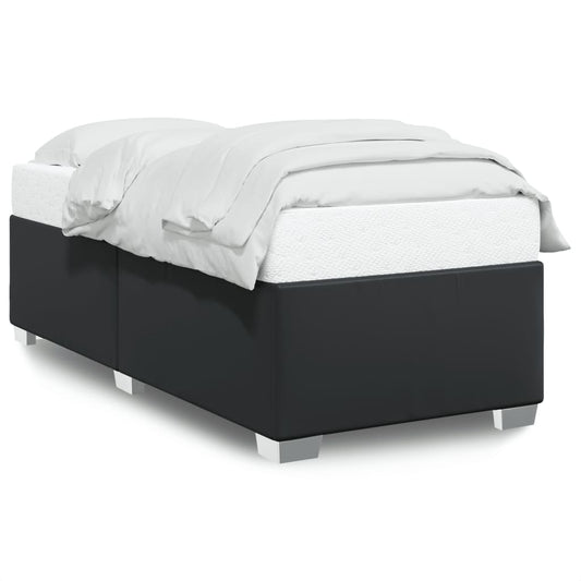 vidaXL Bed Frame without Mattress Black Single Faux Leather