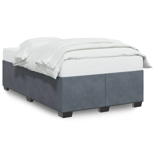 vidaXL Bed Frame without Mattress Dark Grey Double Velvet