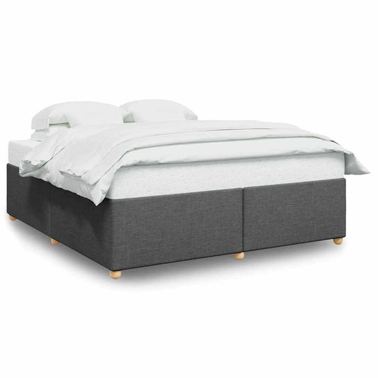 vidaXL Bed Frame without Mattress Dark Grey Super King Fabric