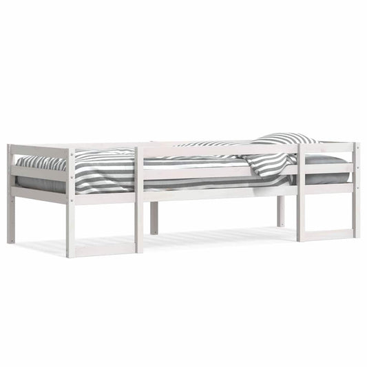 vidaXL Kids' Bed Frame without Mattress White 75x190 cm Small Single Solid Wood Pine