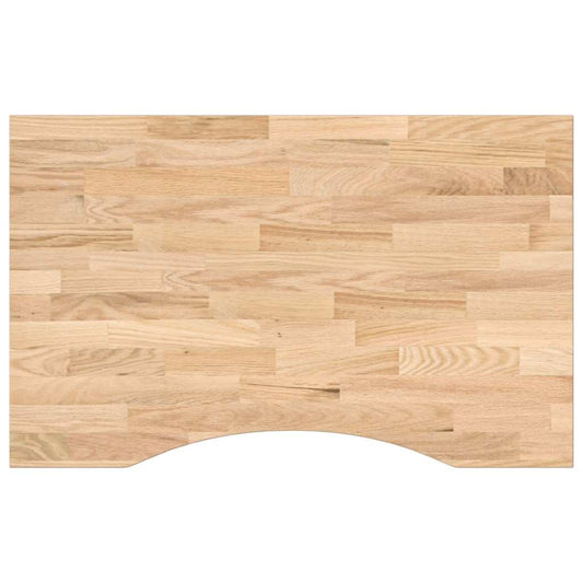 vidaXL Desk Top Untreated 80x50x2,5 cm Solid Wood Oak Rectangular
