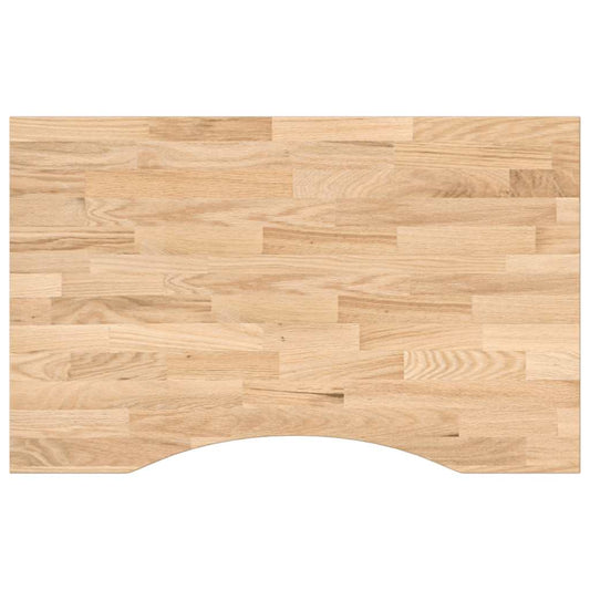 vidaXL Desk Top Untreated 80x60x2,5 cm Solid Wood Oak Rectangular