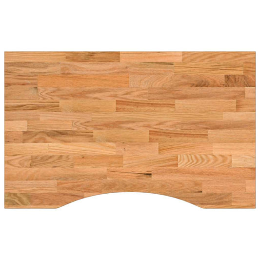vidaXL Desk Top Light Brown 80x50x2,5 cm Solid Wood Oak Rectangular