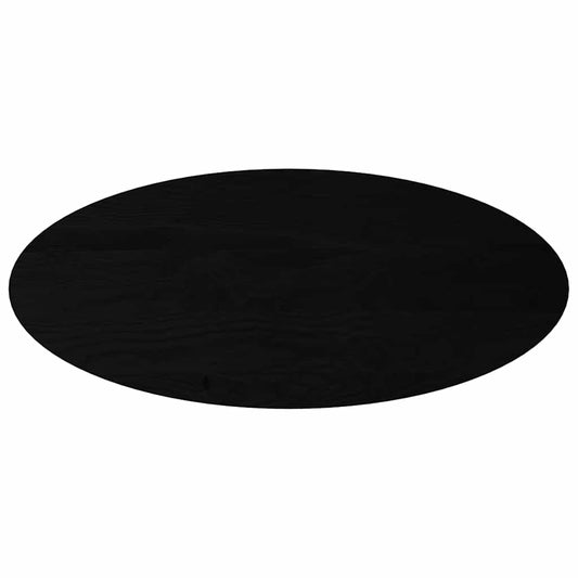 vidaXL Table Top Dark Brown 140x60x4 cm Solid Wood Oak Oval
