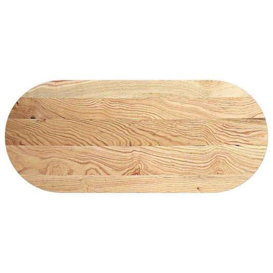 vidaXL Table Top 140x60x4 cm Solid Wood Oak Oval