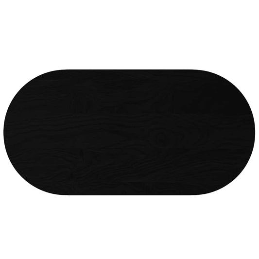 vidaXL Table Top Dark Brown 120x60x2 cm Solid Wood Oak Oval