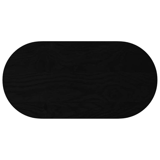 vidaXL Table Top Dark Brown 80x40x4 cm Solid Wood Oak Oval
