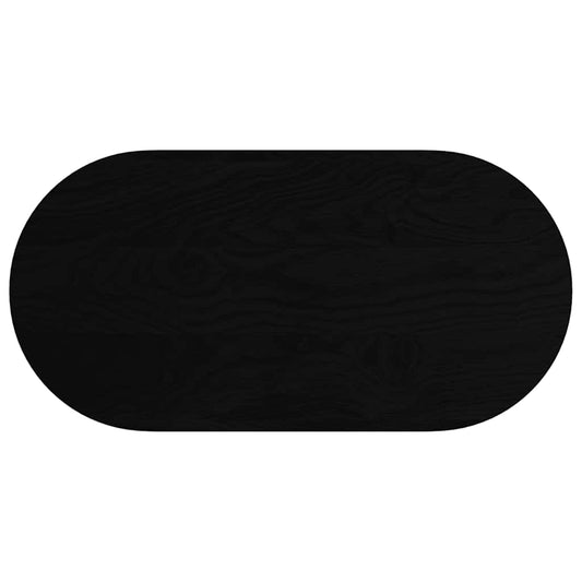 vidaXL Table Top Dark Brown 100x50x4 cm Solid Wood Oak Oval