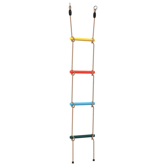 vidaXL Rope Ladder for Kids with 4 Rungs Multicolour