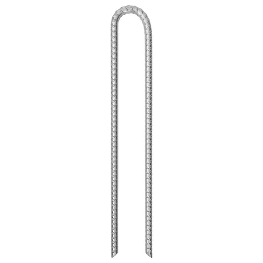 vidaXL Tent Pegs 12 pcs U-shaped 41.5 cm Ø13 mm Galvanised Steel