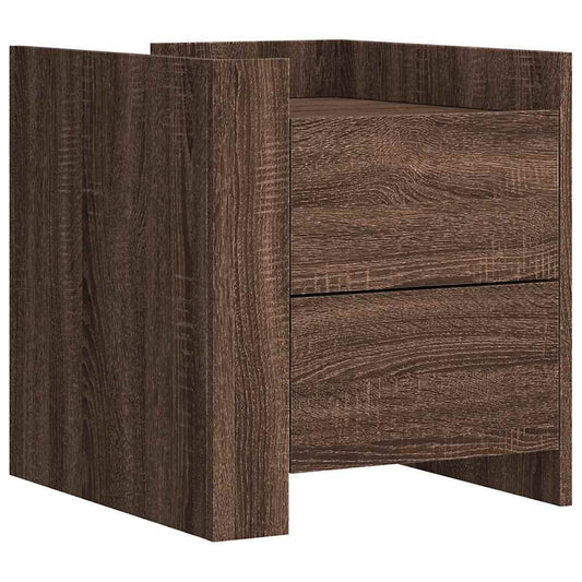 vidaXL Bedside Cabinet Brown Oak 45x50x50 cm Engineered Wood