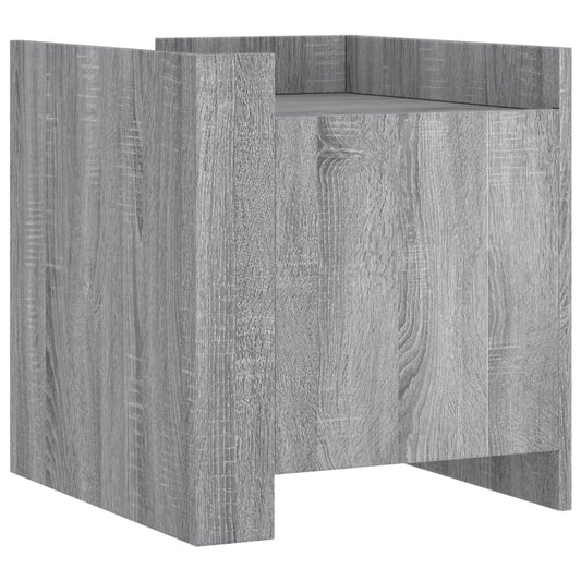 vidaXL Bedside Cabinet Grey Sonoma 45x50x50 cm Engineered Wood