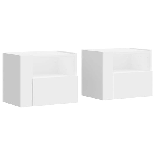 vidaXL Wall-mounted Bedside Cabinets 2 pcs White 45x30x35 cm