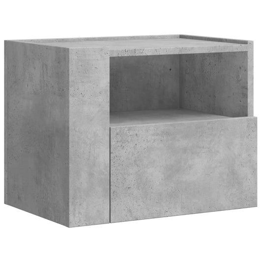 vidaXL Wall-mounted Bedside Cabinet Concrete Grey 45x30x35 cm