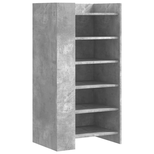 vidaXL Shoe Cabinet Concrete Grey 52x37,5x100 cm Engineered Wood