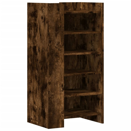 vidaXL Shoe Cabinet Smoked Oak 52x37,5x100 cm Engineered Wood