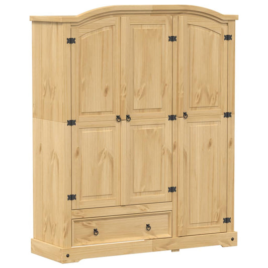 vidaXL Wardrobe "Corona" 151,5x52x186 cm Solid Wood Pine