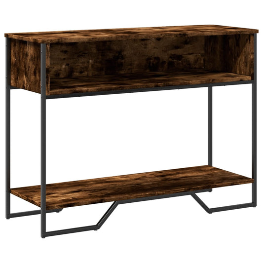 vidaXL Console Table Smoked Oak 100x35x74,5 cm Engineered Wood