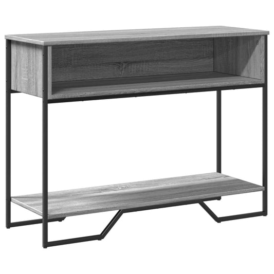 vidaXL Console Table Grey Sonoma 100x35x74,5 cm Engineered Wood