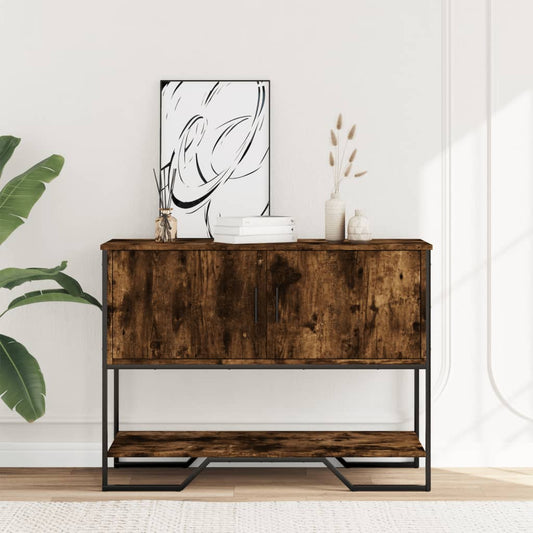 vidaXL Console Table Smoked Oak 100x35x74,5 cm Engineered Wood