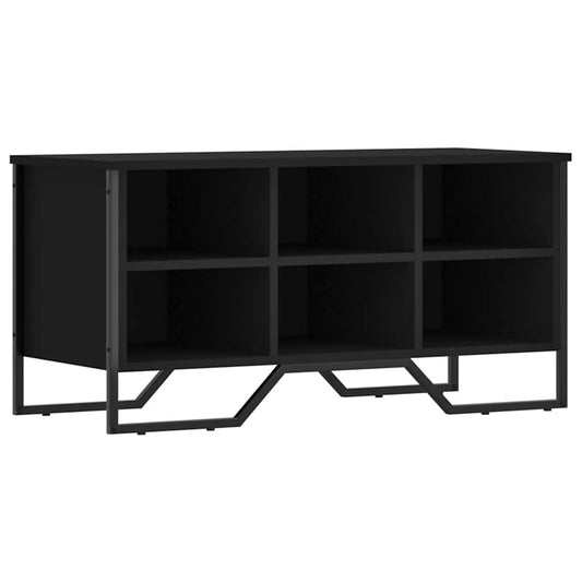 vidaXL Shoe Cabinet Black 90x38x45,5 cm Engineered Wood