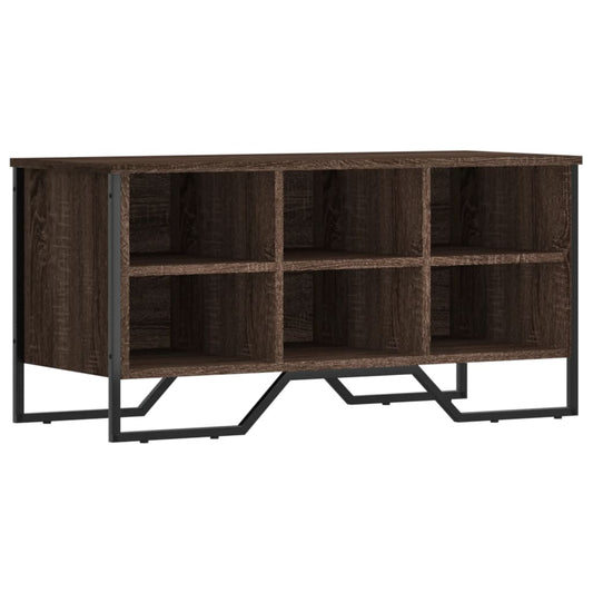vidaXL Shoe Cabinet Brown Oak 90x38x45,5 cm Engineered Wood