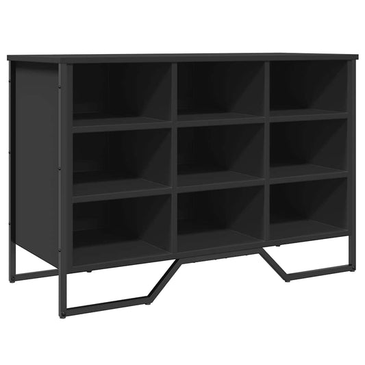 vidaXL Shoe Cabinet Black 90x38x61,5 cm Engineered Wood