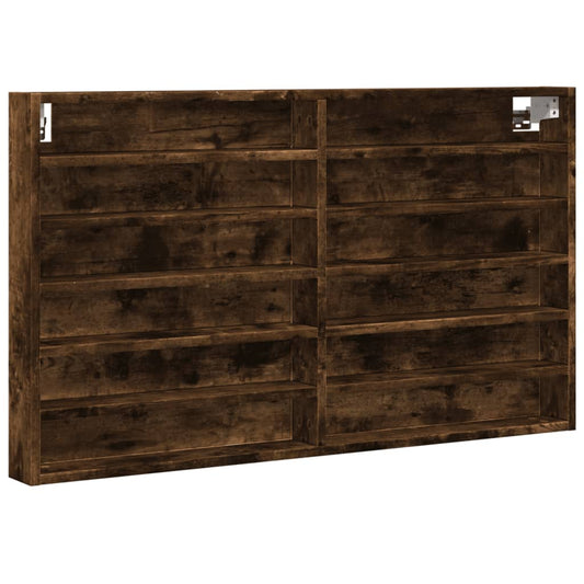 vidaXL Vitrine Cabinet Smoked Oak 100x8,5x58 cm Engineered Wood