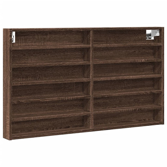 vidaXL Vitrine Cabinet Brown Oak 100x8,5x58 cm Engineered Wood