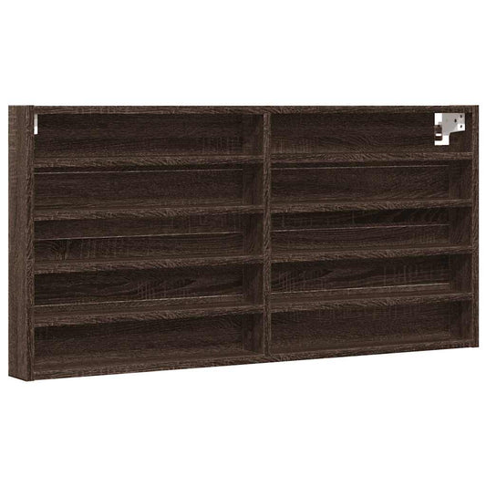 vidaXL Vitrine Cabinet Brown Oak 100x8,5x50 cm Engineered Wood