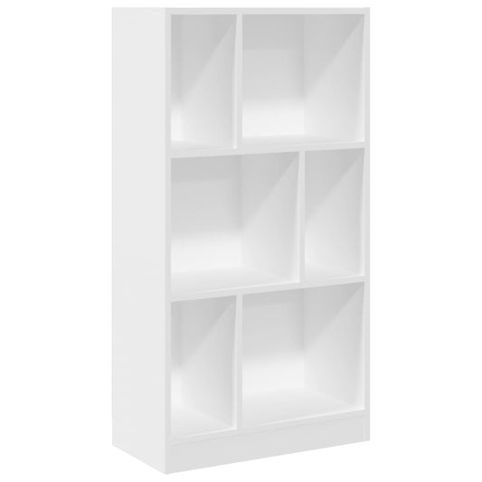 vidaXL Bookcase White 57x28.5x107.5 cm Engineered Wood