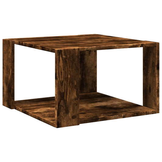 vidaXL Coffee Table Smoked Oak 51,5x51,5x30 cm Engineered Wood