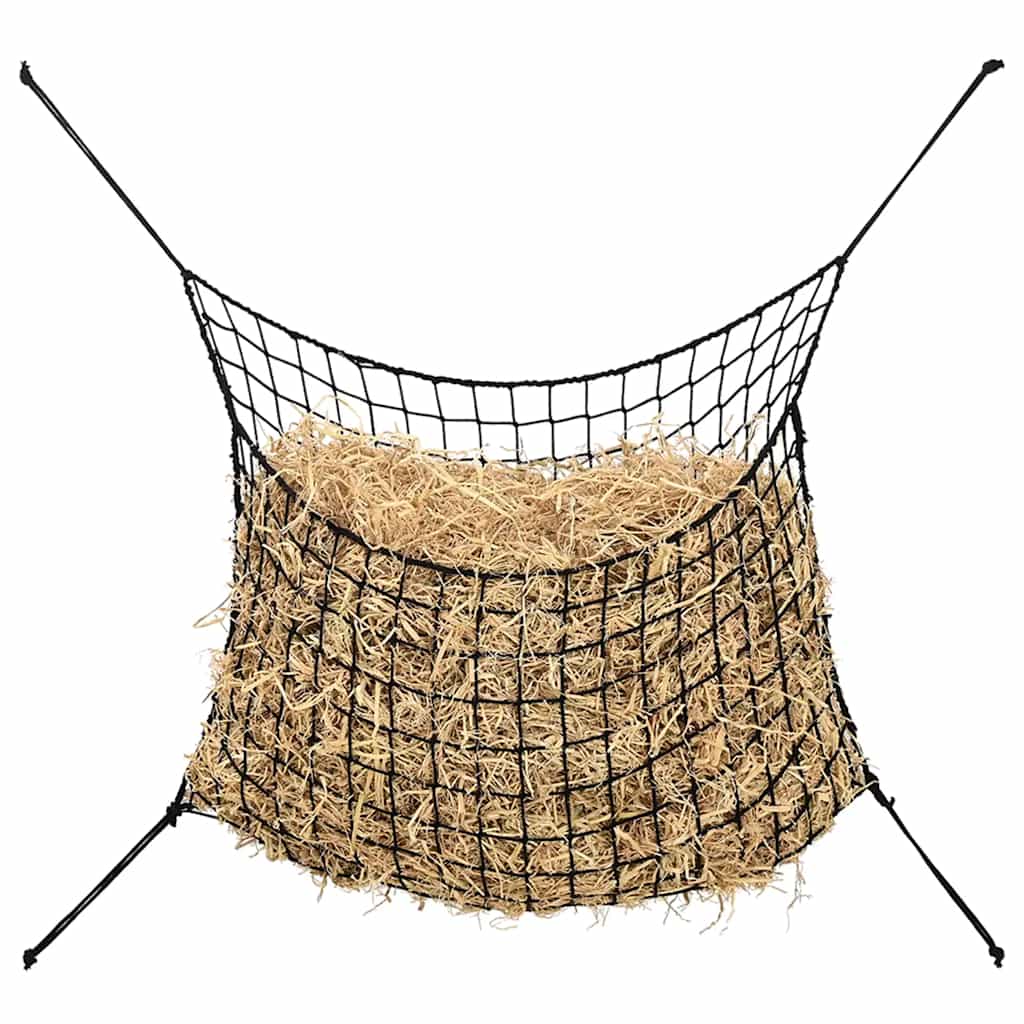 vidaXL Hay Nets 2 pcs Rectangular Black 100x90 cm PP