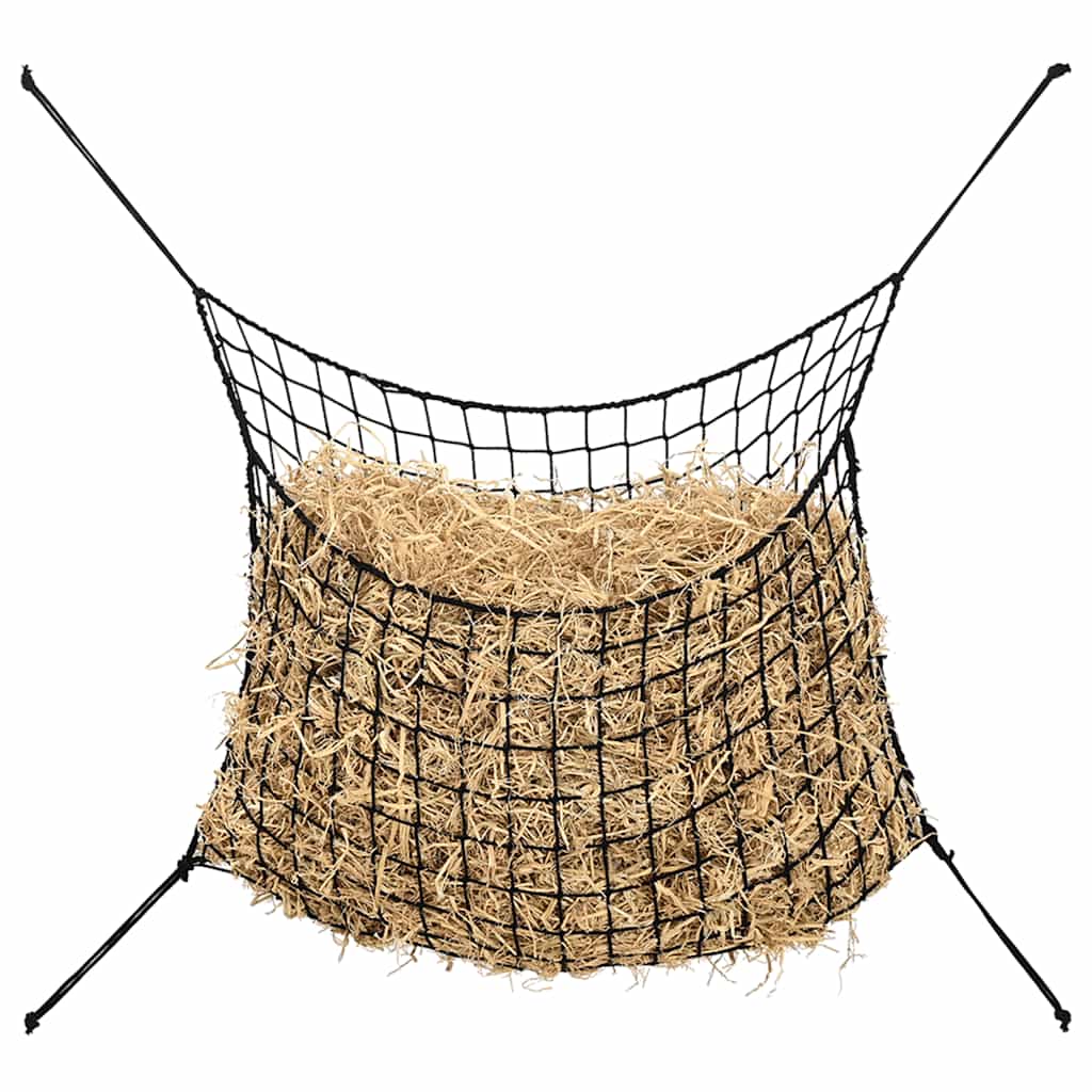 vidaXL Hay Nets 2 pcs Rectangular Black 200x120 cm PP