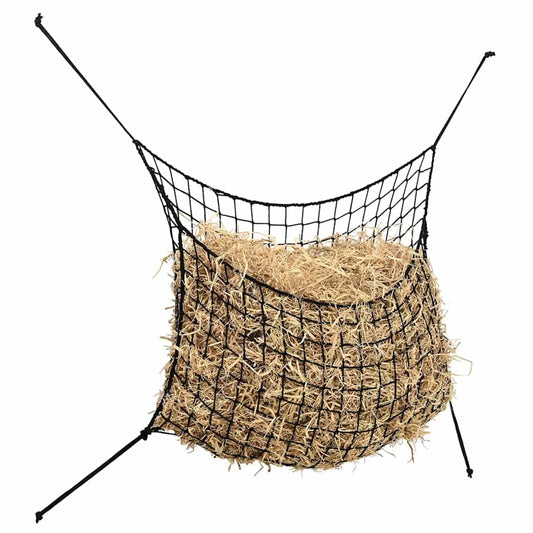 vidaXL Hay Nets 2 pcs Round Black 75x50 cm PP