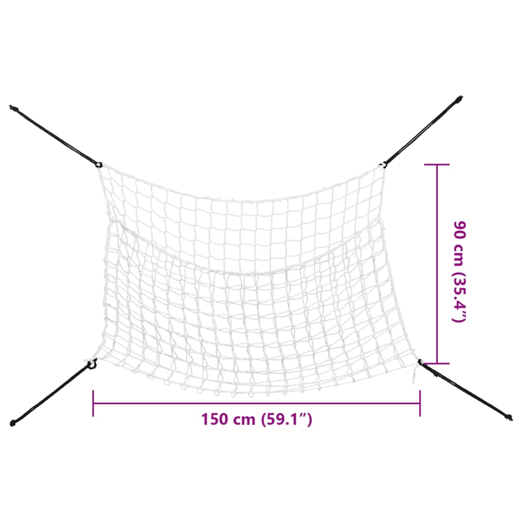 vidaXL Hay Nets 2 pcs Rectangular White 150x90 cm PP