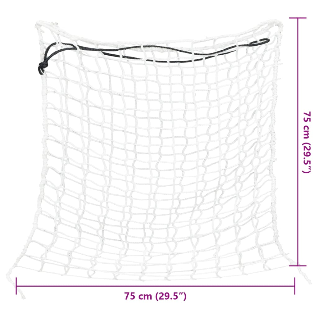vidaXL Hay Nets 2 pcs Round White 75x75 cm PP