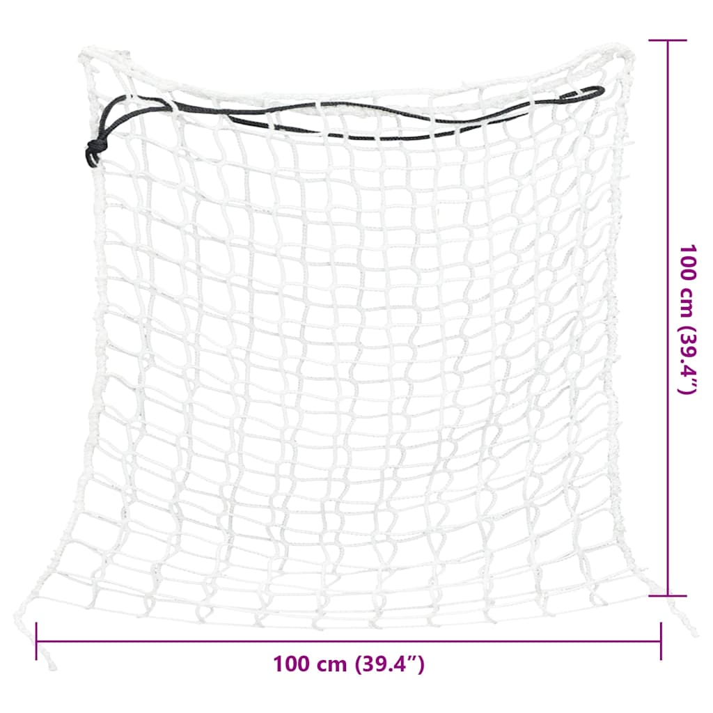 vidaXL Hay Nets 2 pcs Round White 100x100 cm PP