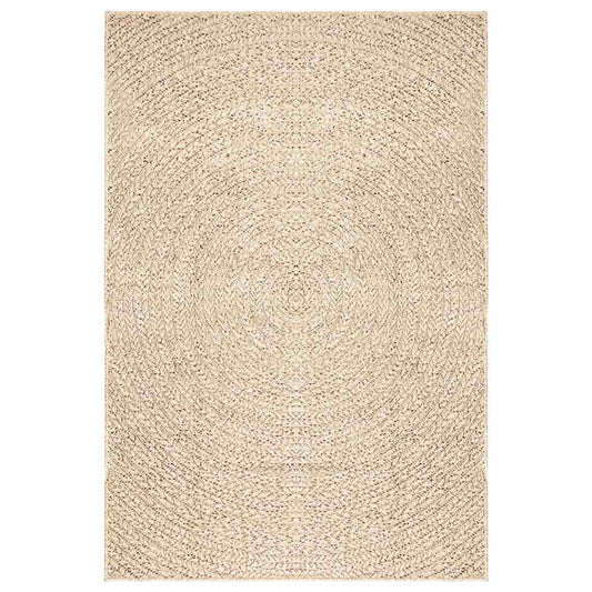 vidaXL Rug ZIZUR Beige 140x200 cm Jute Look Indoor and Outdoor