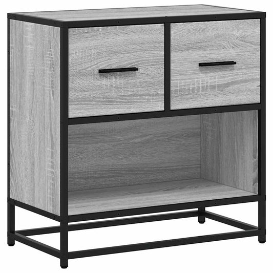 vidaXL Bedside Cabinet Grey Sonoma 60x31x60 cm Engineered Wood&Metal