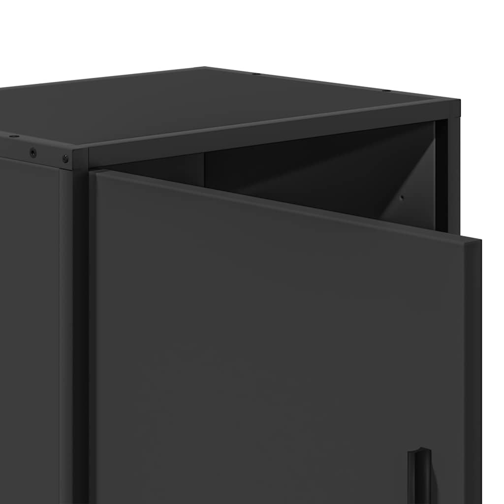 vidaXL Bedside Cabinets 2 pcs Black 40x31x50 cm Engineered Wood&Metal