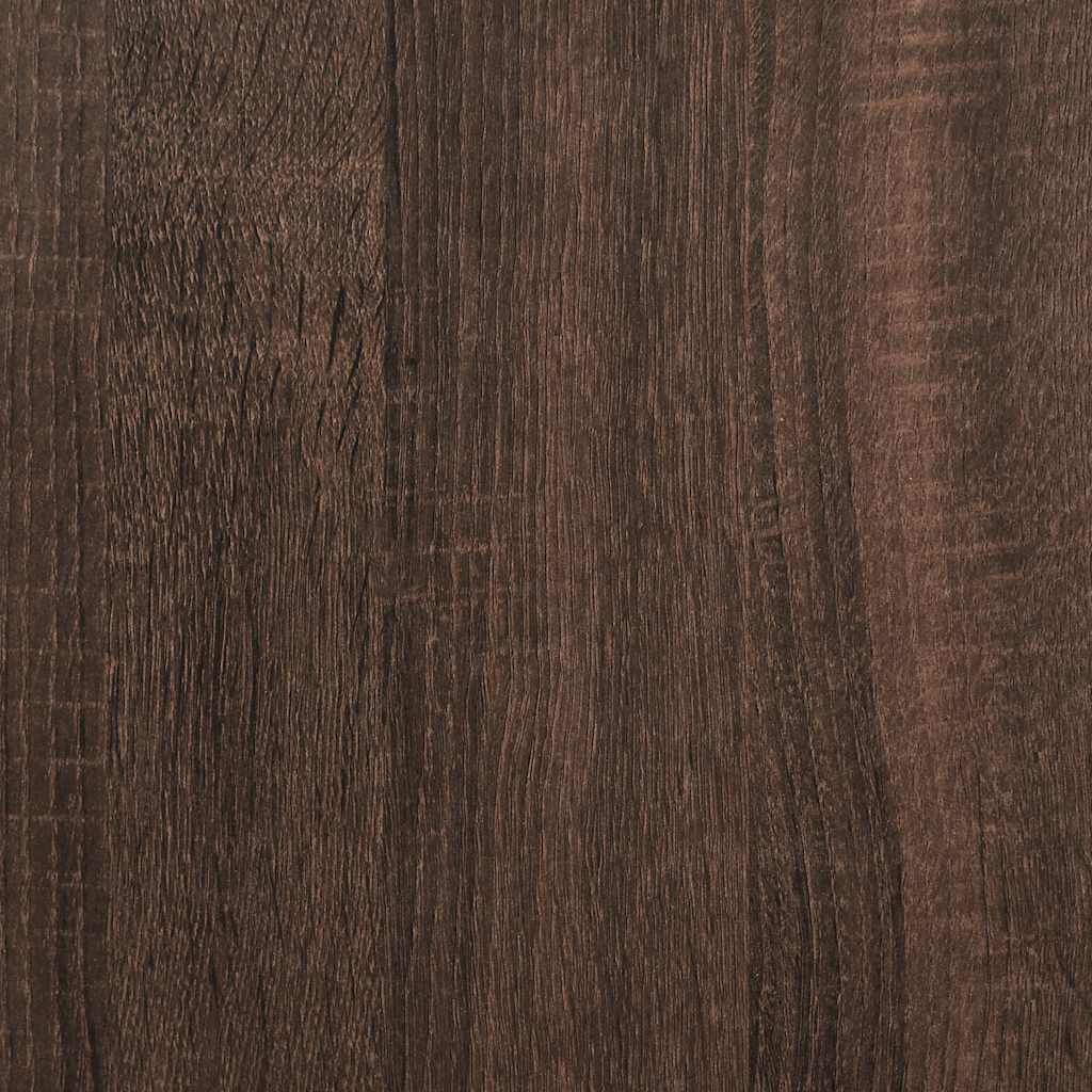 vidaXL Bedside Cabinet Brown Oak 40x31x50 cm Engineered Wood and Metal