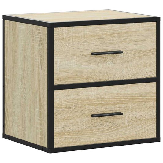 vidaXL Wall-mounted Bedside Cabinet Sonoma Oak 40x31x39,5 cm