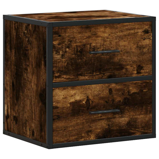 vidaXL Wall-mounted Bedside Cabinet Smoked Oak 40x31x39,5 cm