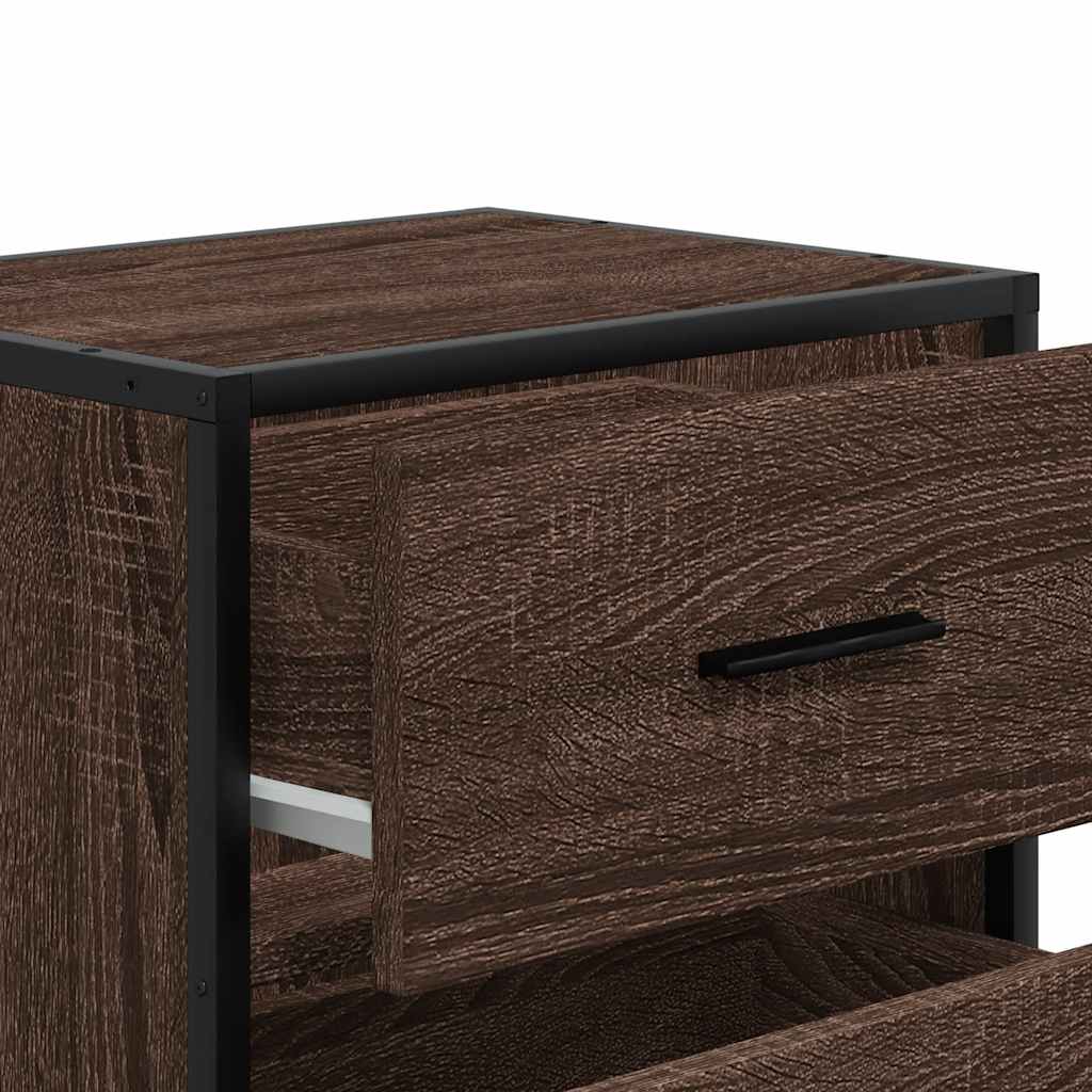 vidaXL Wall-mounted Bedside Cabinets 2 pcs Brown Oak 40x31x39,5 cm