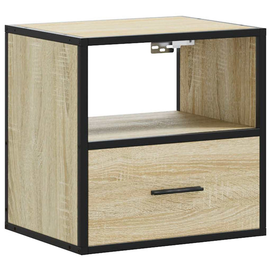 vidaXL Wall-mounted Bedside Cabinet Sonoma Oak 40x31x39,5 cm
