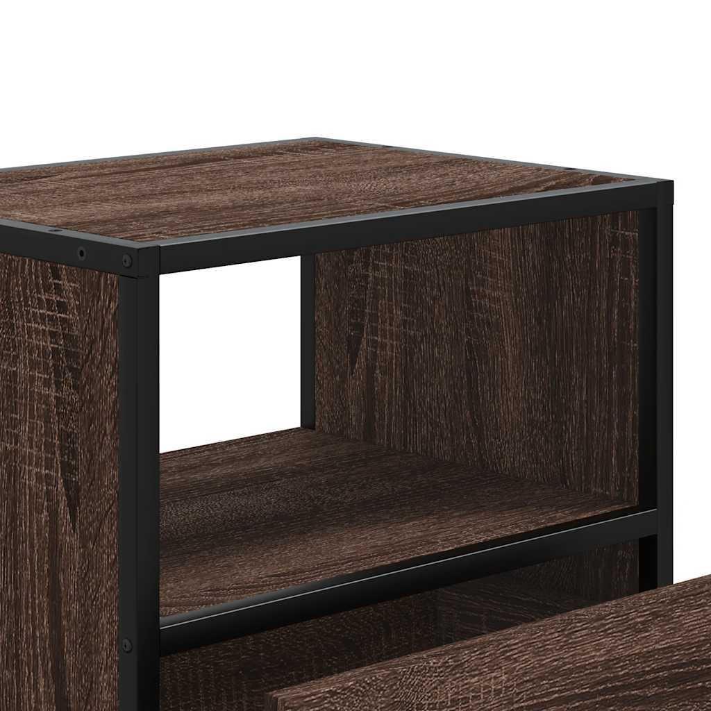 vidaXL Wall-mounted Bedside Cabinets 2 pcs Brown Oak 40x31x39,5 cm