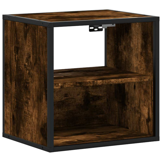 vidaXL Wall-mounted Bedside Cabinet Smoked Oak 40x31x39,5 cm