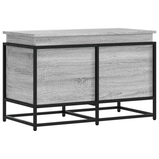 vidaXL Storage Box with Lid Grey Sonoma 80x40x51.5 cm Engineered Wood