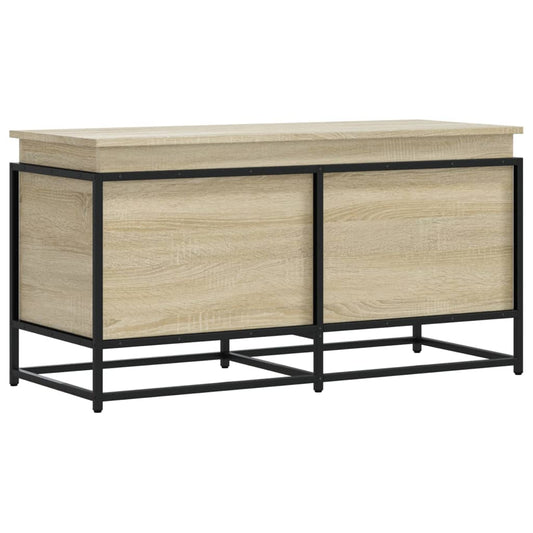 vidaXL Storage Box with Lid Sonoma Oak 100x40x51.5 cm Engineered Wood